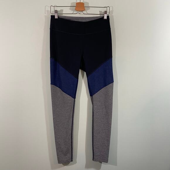 Outdoor Voices Women's Grey & Blue Colorblock Springs 7/8 Leggings Size L - Picture 1 of 6